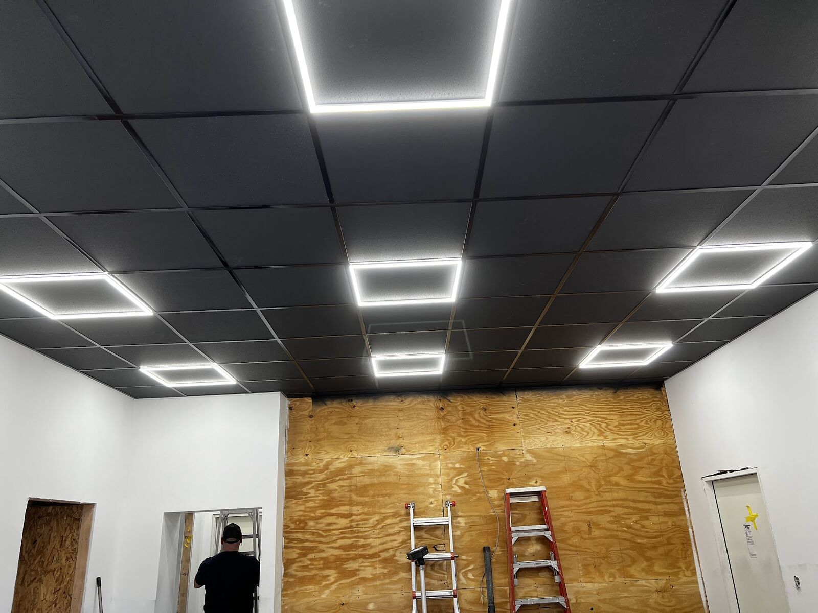 Commercial Build — Ceiling & Electrical