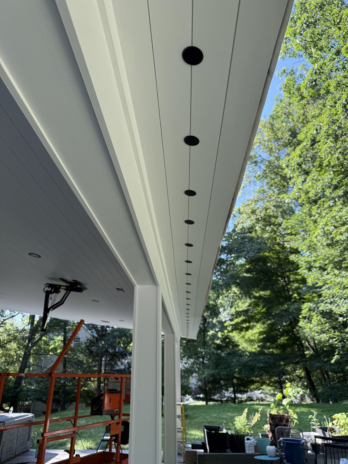 Covered Patio Ceiling & Lighting